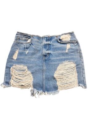 LF Carmar distressed denim mini skirt Size 27
